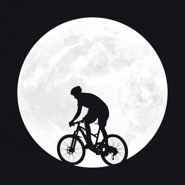 Cyclist Shadow in Full Moon by ChapDemo